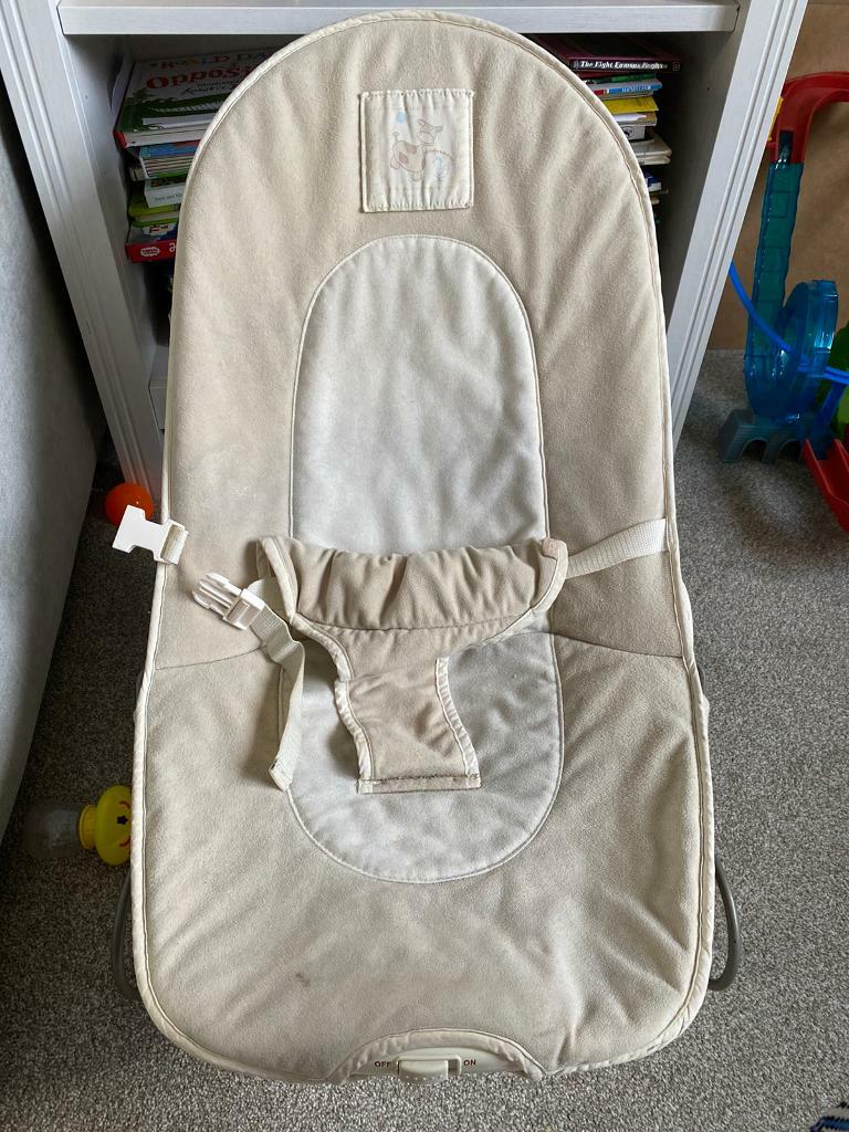 cream baby bouncer